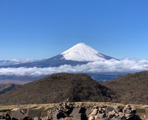 Vue du Mont Fuji de Moto-Hakone