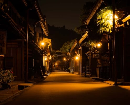 Sanmachi Suji de nuit, Takayama